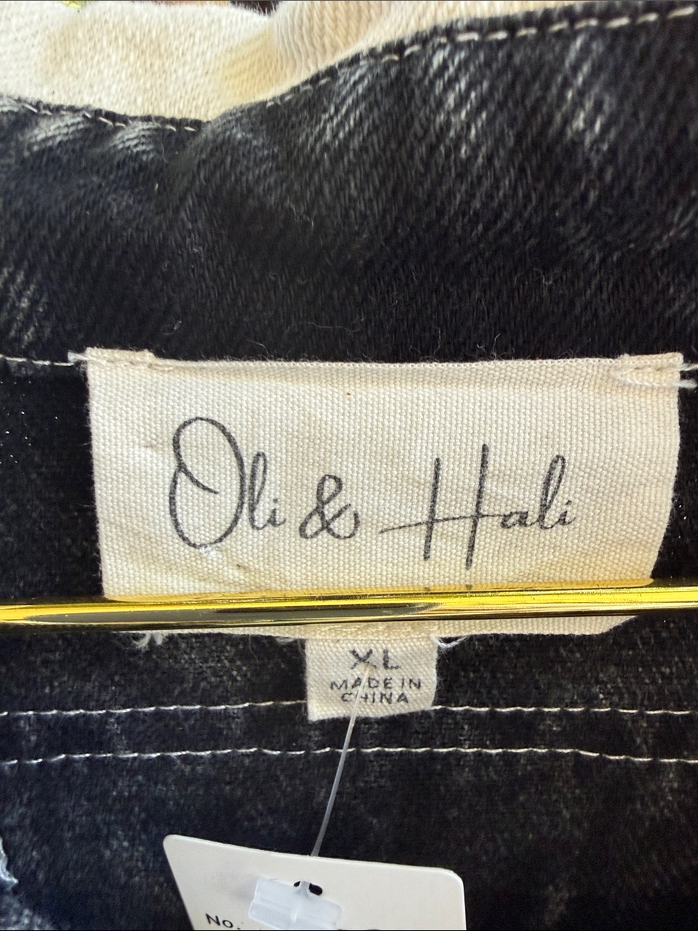 Oli & Hali Black and White Patchwork Plaid Button-Down Shirt Jacket - Picture 6 of 6